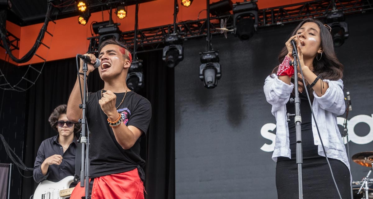 School of Rock students performing on stage